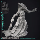 Pyrimid head - Quiet Mountains - 2 Models -  PRESUPPORTED - Illustrated and Stats - 32mm scale