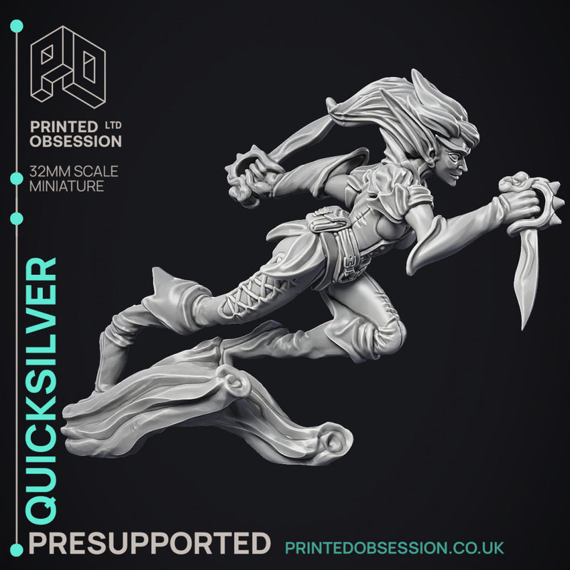 Quicksliver - Fey Fighter - PRESUPPORTED - 32mm Scale - Only-Games