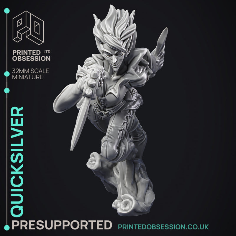 Quicksliver - Fey Fighter - PRESUPPORTED - 32mm Scale - Only-Games