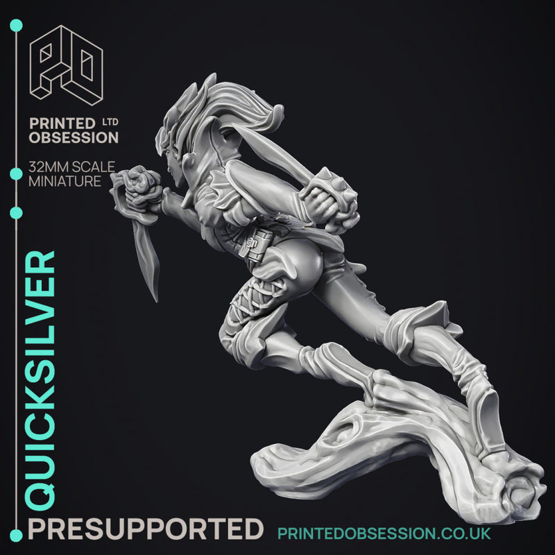 Quicksliver - Fey Fighter - PRESUPPORTED - 32mm Scale - Only-Games