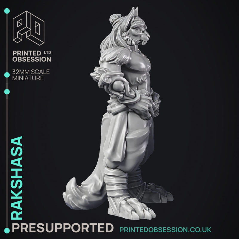 Rakshasa - Medium Demon - PRESUPPORTED - Hell Hath No Fury - 32 mm Scale