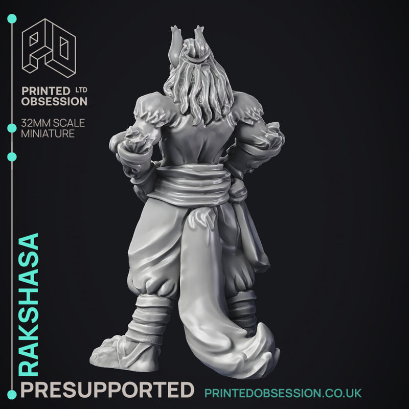Rakshasa - Medium Demon - PRESUPPORTED - Hell Hath No Fury - 32 mm Scale