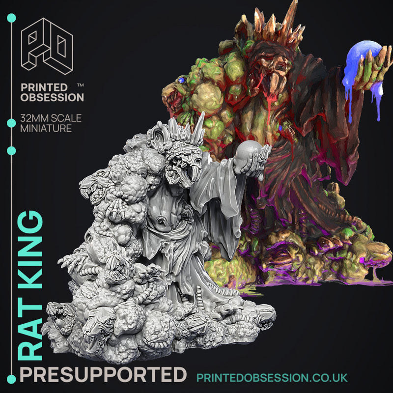 Rat King - Undead Cryptid - Cryptids of the Darkwoods -  PRESUPPORTED - Illustrated and Stats - 32mm scale