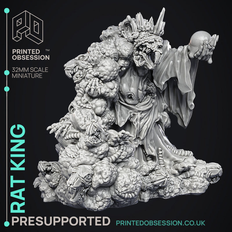 Rat King - Undead Cryptid - Cryptids of the Darkwoods -  PRESUPPORTED - Illustrated and Stats - 32mm scale