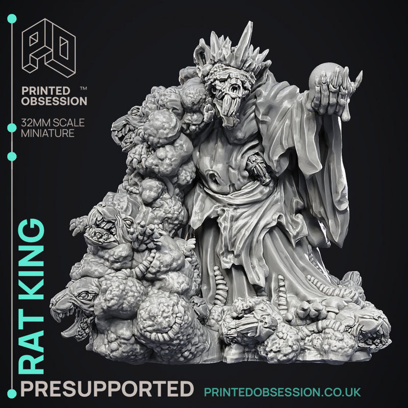 Rat King - Undead Cryptid - Cryptids of the Darkwoods -  PRESUPPORTED - Illustrated and Stats - 32mm scale