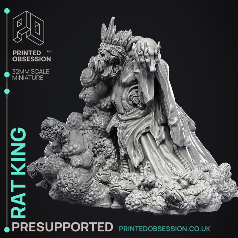 Rat King - Undead Cryptid - Cryptids of the Darkwoods -  PRESUPPORTED - Illustrated and Stats - 32mm scale