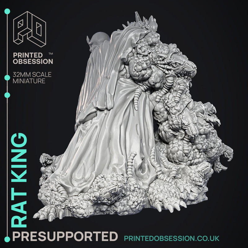 Rat King - Undead Cryptid - Cryptids of the Darkwoods -  PRESUPPORTED - Illustrated and Stats - 32mm scale