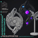 Ravens Eye Pendant - RP item & Familar - PRESUPPORTED - Illustrated and Stats - 32mm scale