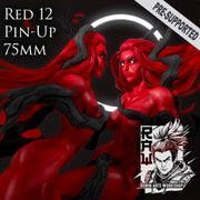 Red 12 - Double Figure Pin-Up - STL only - Only-Games