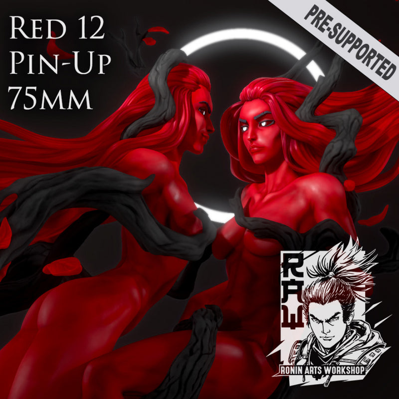 Red 12 - Double Figure Pin-Up - STL only - Only-Games