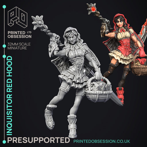Red hood - Iron Inquisitor- 4 Models - PRESUPPORTED - 32mm Scale - Only-Games