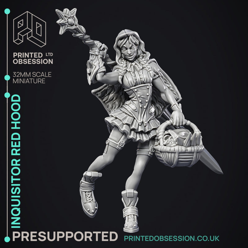 Red hood - Iron Inquisitor- 4 Models - PRESUPPORTED - 32mm Scale - Only-Games