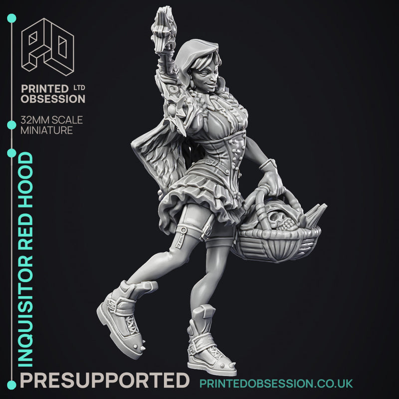 Red hood - Iron Inquisitor- 4 Models - PRESUPPORTED - 32mm Scale - Only-Games
