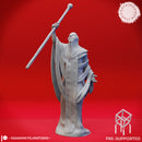 Red Wizard Glass Staff - Tabletop Miniatures (Pre-Supported)