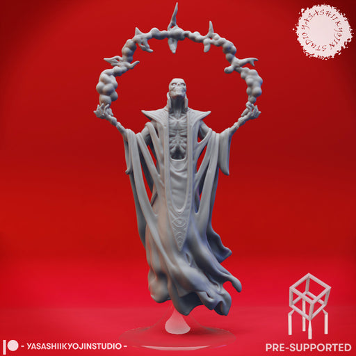 Red Wizard Lich - Tabletop Miniatures (Pre-Supported) - Only-Games