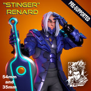 Stinger Renard - Cyberpunk Street Samurai - STL only - Only-Games
