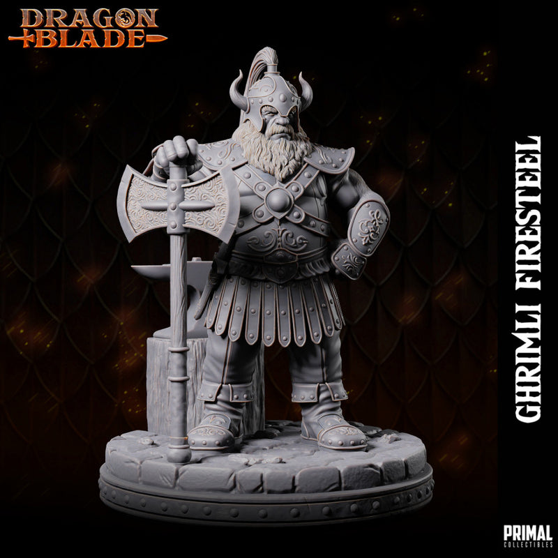 5 miniatures - 32mm - Classic RPG game Dwarves bundle - DRAGONBLADE - Only-Games