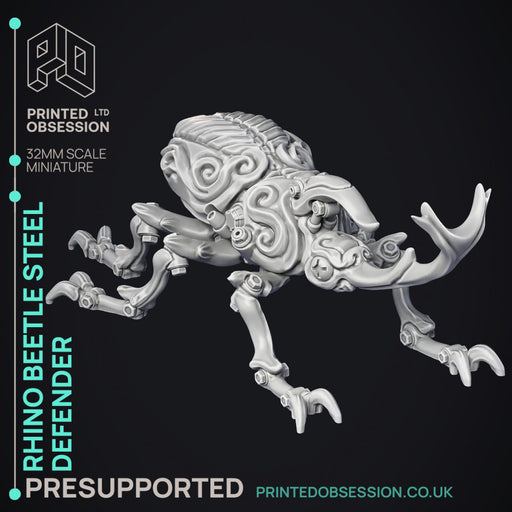 Rhino Beetle Steel defender - Artificer Construct - PRESUPPORTED - 32mm Scale - Only-Games