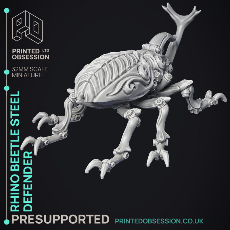 Rhino Beetle Steel defender - Artificer Construct - PRESUPPORTED - 32mm Scale