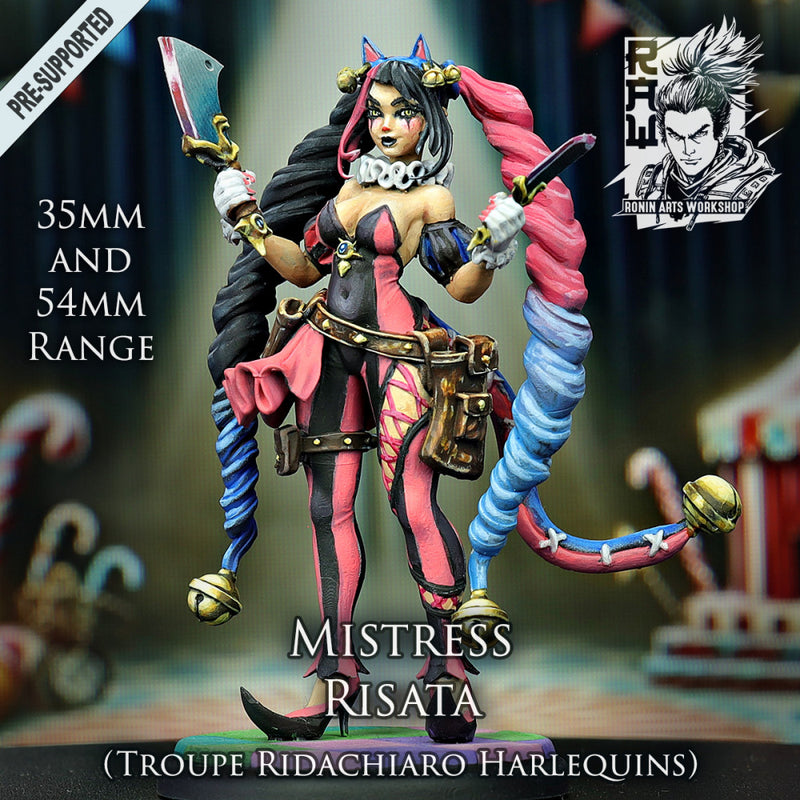 Mistress Risata - Harlequin Assassin - STL only - Only-Games