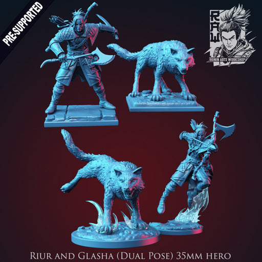 Riur and Glasha - Idle and Action Pose - STL only - Only-Games