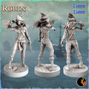 Parrot Pirate Robin - Pirate Captain with Parrot - 75mm + 35mm Scale