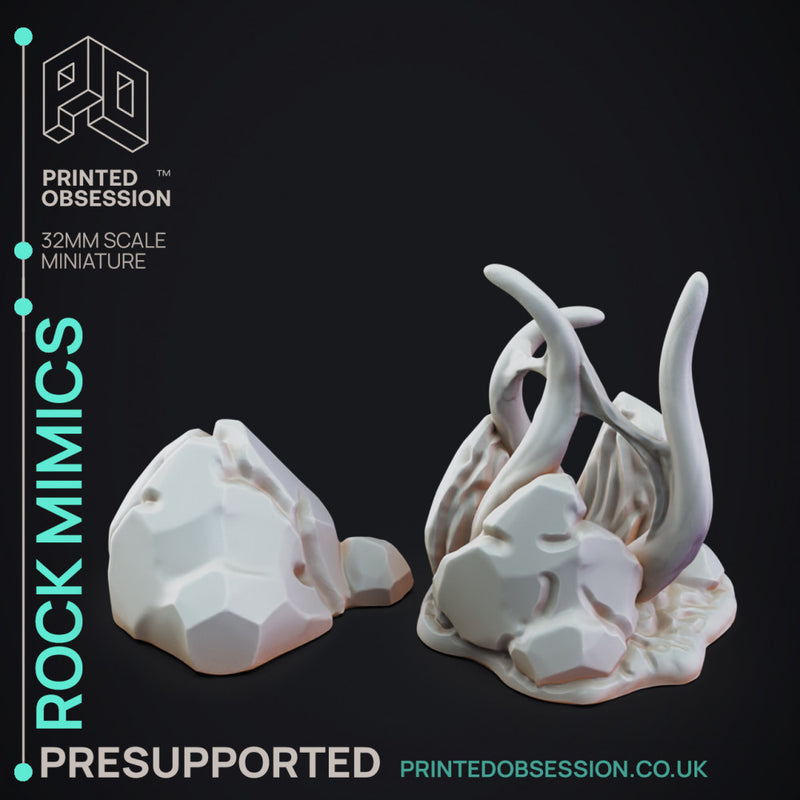 Rock Mimics - Enviroment traps - PRESUPPORTED - 32mm Scale