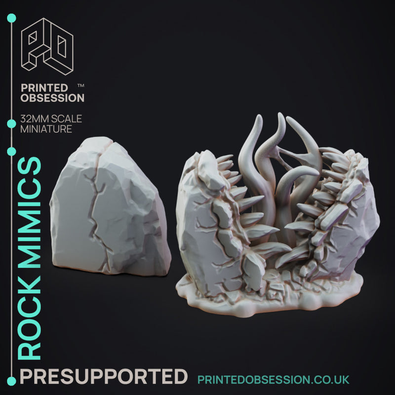 Rock Mimics - Enviroment traps - PRESUPPORTED - 32mm Scale