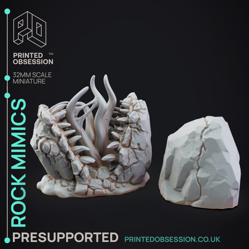 Rock Mimics - Enviroment traps - PRESUPPORTED - 32mm Scale