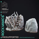 Rock Mimics - Enviroment traps - PRESUPPORTED - 32mm Scale