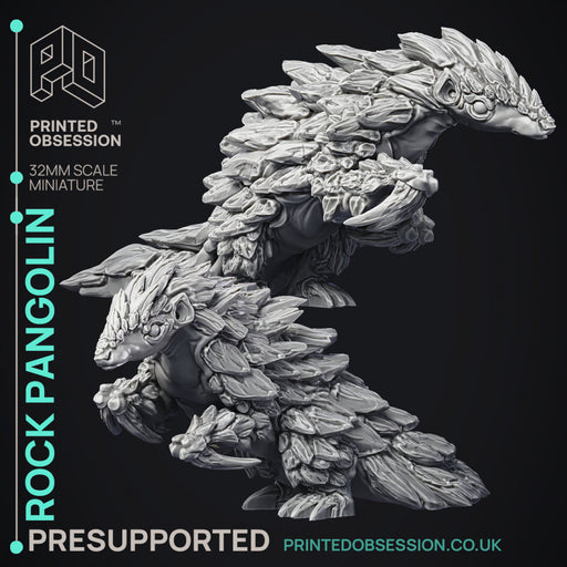 Rock Pangolin - Elemental Creature - 32mm scale - D&D - Only-Games