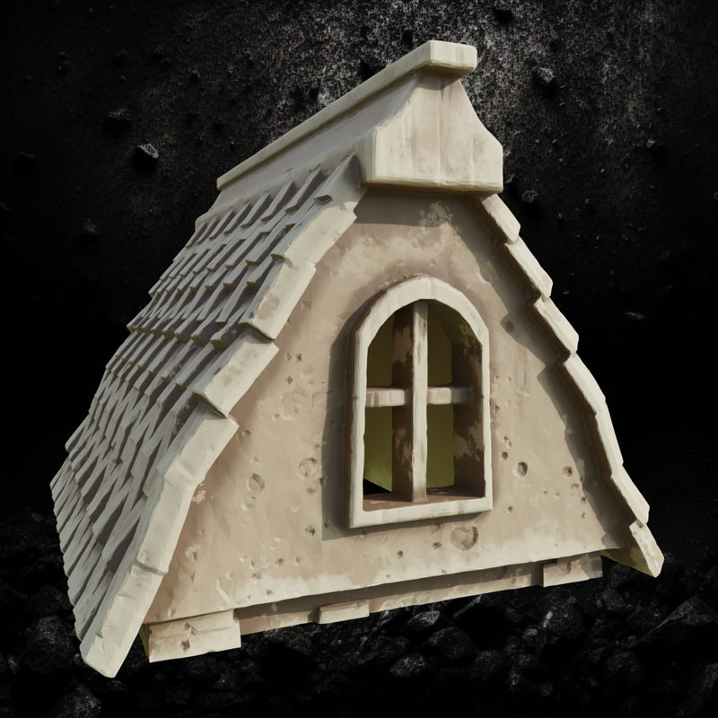 Wooden House with Balcony - Fantasy Village Building STL for DnD & Wargaming