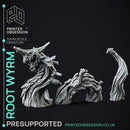 Root Wyrm - Wood Dragon - PRESUPPORTED - 32mm Scale