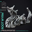 Root Wyrm - Wood Dragon - PRESUPPORTED - 32mm Scale