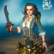 Rosalia The Corsair - Pirate Bust - STL only - Only-Games