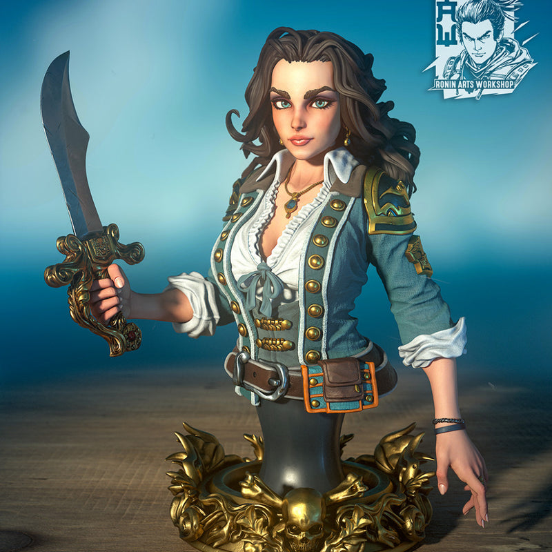 Rosalia The Corsair - Pirate Bust - STL only - Only-Games