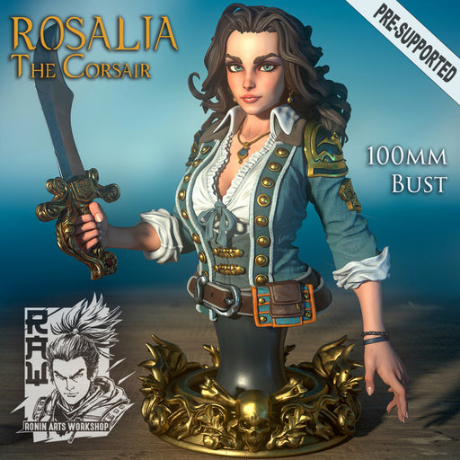 Rosalia The Corsair - Pirate Bust - STL only - Only-Games