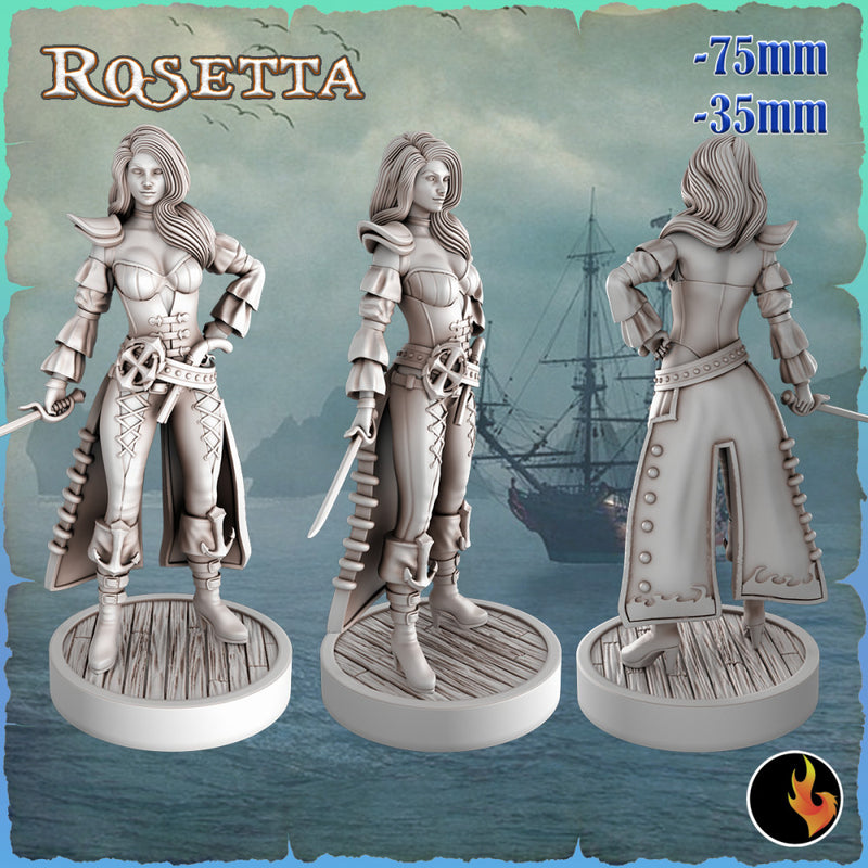 Sword Blade Pirate Rosetta - Sword Blade Pirate - 75mm + 35mm Scale