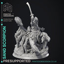 Desert Walker & Scorpion - 2 Models - Were Folk -  PRESUPPORTED - Illustrated and Stats - 32mm scale