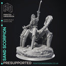 Desert Walker & Scorpion - 2 Models - Were Folk -  PRESUPPORTED - Illustrated and Stats - 32mm scale