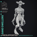 Sand Dwellers - 3 Models -  Wondering Desert -  PRESUPPORTED - Illustrated and Stats - 32mm scale