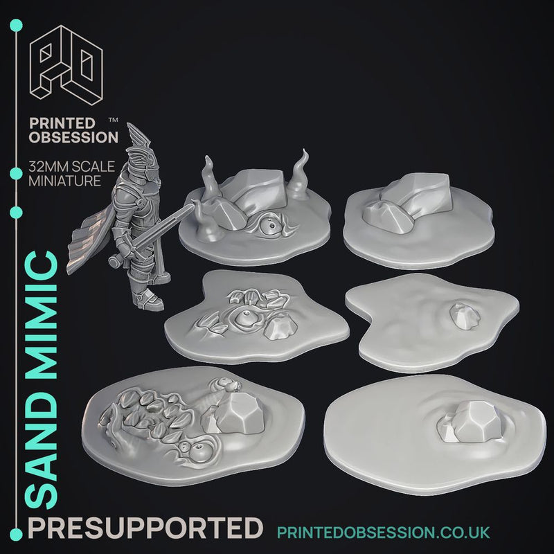 Sand Mimic - 6 Models - Wondering Desert - PRESUPPORTED - Illustrated and Stats - 32mm scale