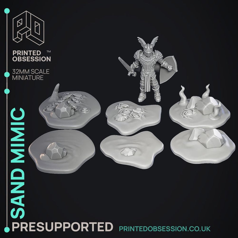 Sand Mimic - 6 Models - Wondering Desert - PRESUPPORTED - Illustrated and Stats - 32mm scale