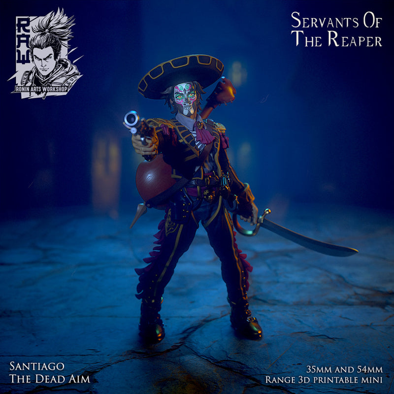 Santiago The Dead Aim - Dia De Muertos Pistolero - 54mm - Only-Games