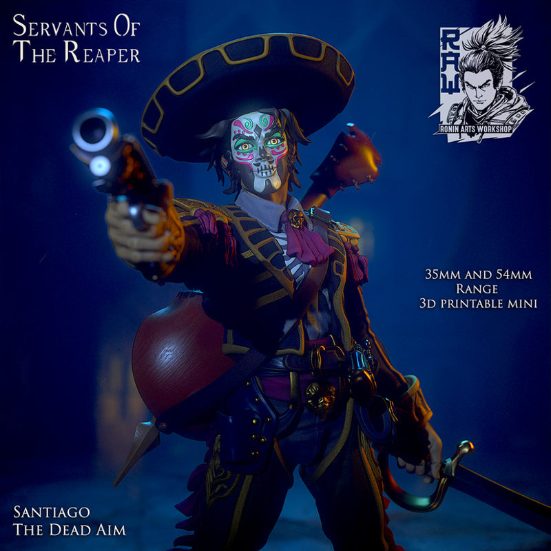 Santiago The Dead Aim - Dia De Muertos Pistolero - STL only - Only-Games