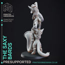 The Saxy Bards - Tabaxi Caravan - PRESUPPORTED - 32mm Scale - Illustrated & Rules