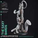 The Saxy Bards - Tabaxi Caravan - PRESUPPORTED - 32mm Scale - Illustrated & Rules