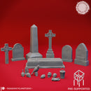 Graveyard Scatter - Tabletop Props (Pre-Supported)