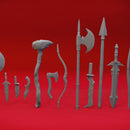 Weapons - Tabletop Props (Pre-Supported)