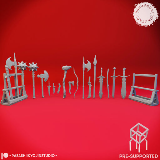 Weapons - Tabletop Props (Pre-Supported) - Only-Games